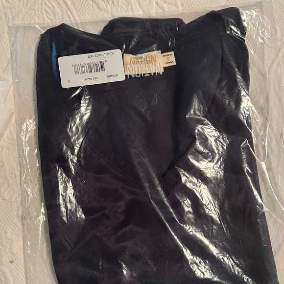 Nation Los Angeles Satin "June" Top in Navy Blue (S) - NEW with tags - Picture 4 of 8